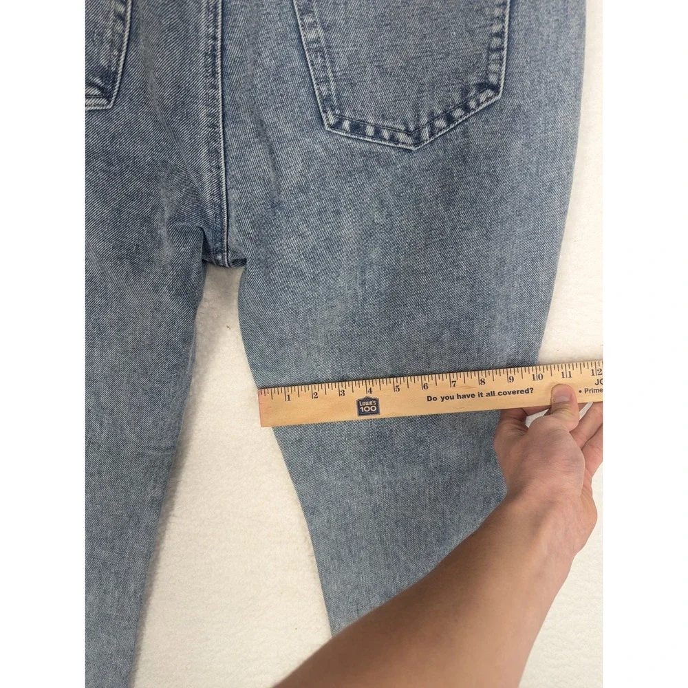 Women's Refuge‎ Denim Boyfriend Mid Rise Distressed Jean Marled Blue 9